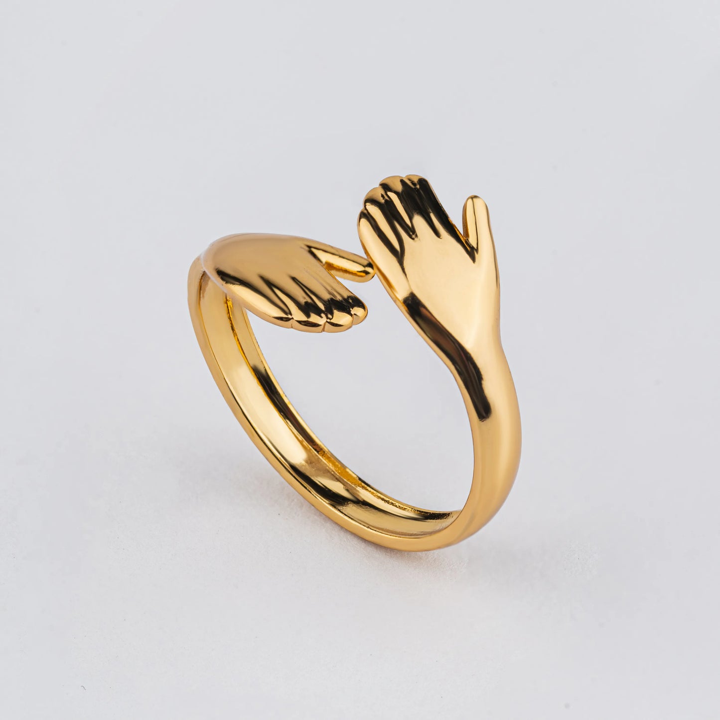 Hold – 18K Gold Plated Hand Motif Adjustable Ring