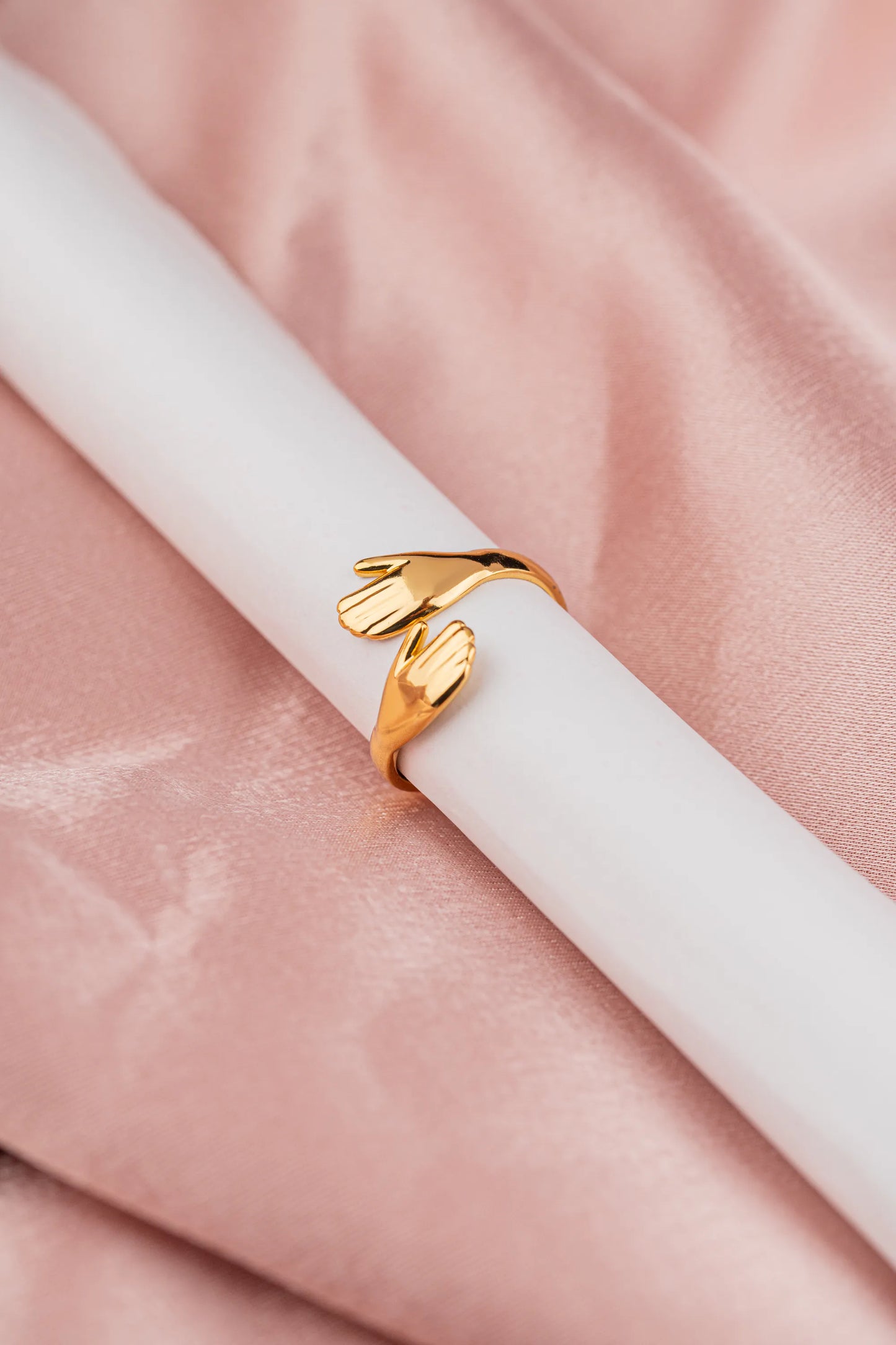 Hold – 18K Gold Plated Hand Motif Adjustable Ring