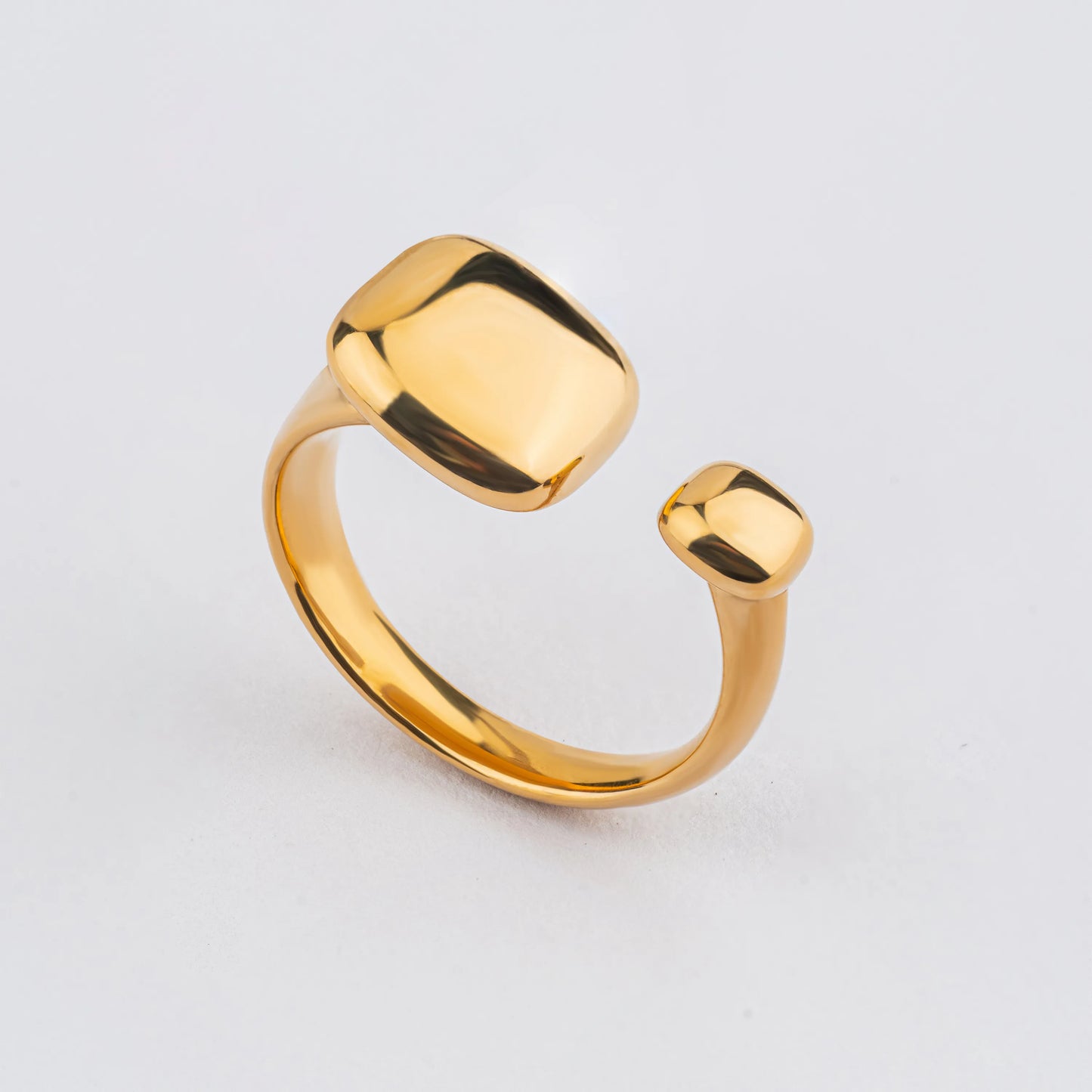 Ease – 18K Gold Plated Open Adjustable Statement Ring