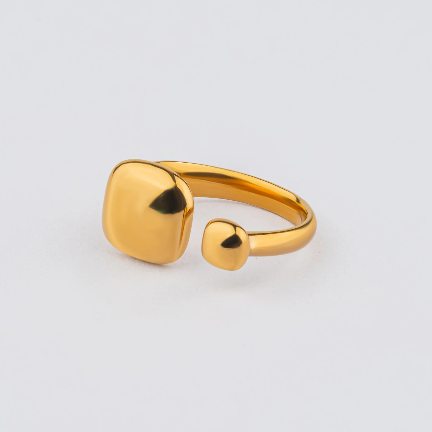 Ease – 18K Gold Plated Open Adjustable Statement Ring
