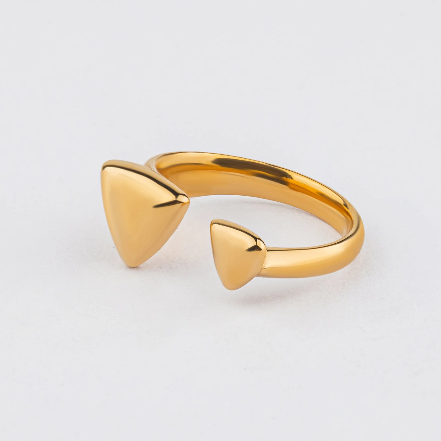 Edge – 18K Gold Plated Geometric Adjustable Ring