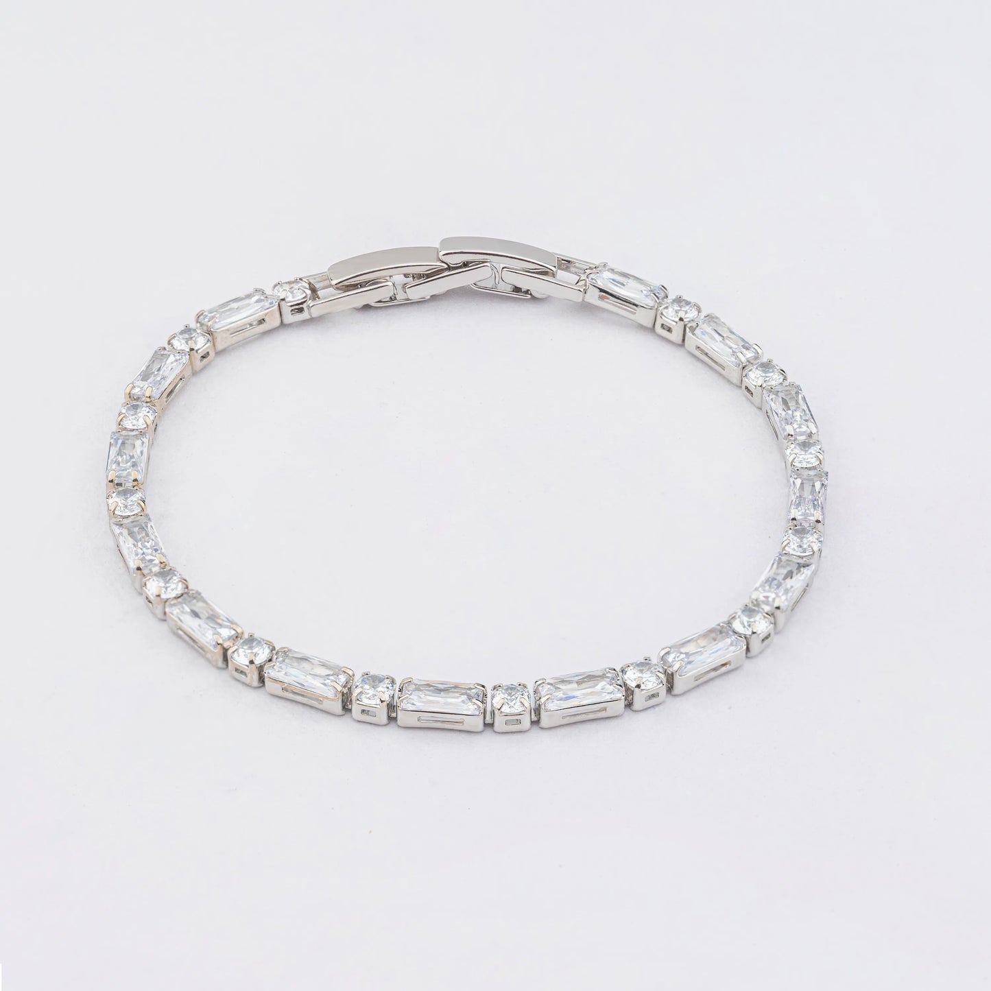 Silverline – Rhodium CZ Tennis Bracelet