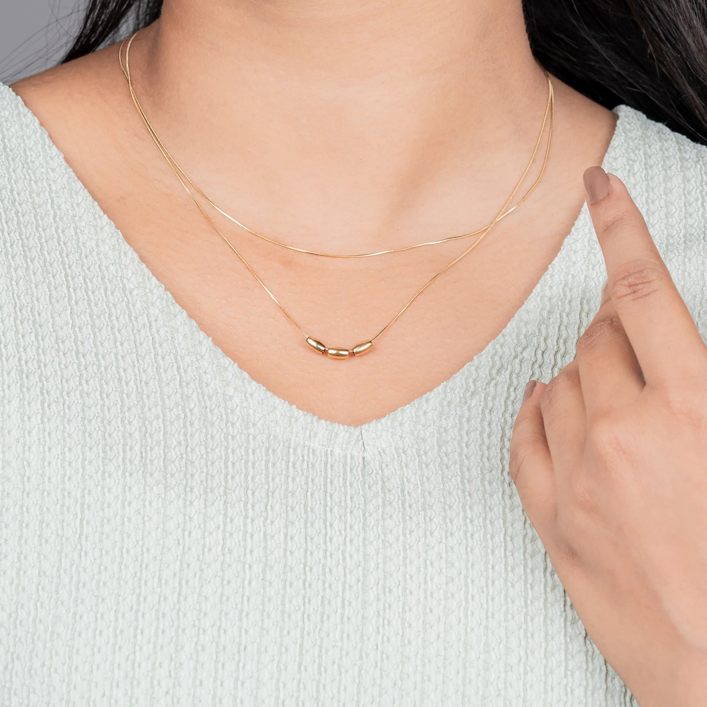 Trove – 18K Gold Plated Dual Chain Necklace with Capsule Charms