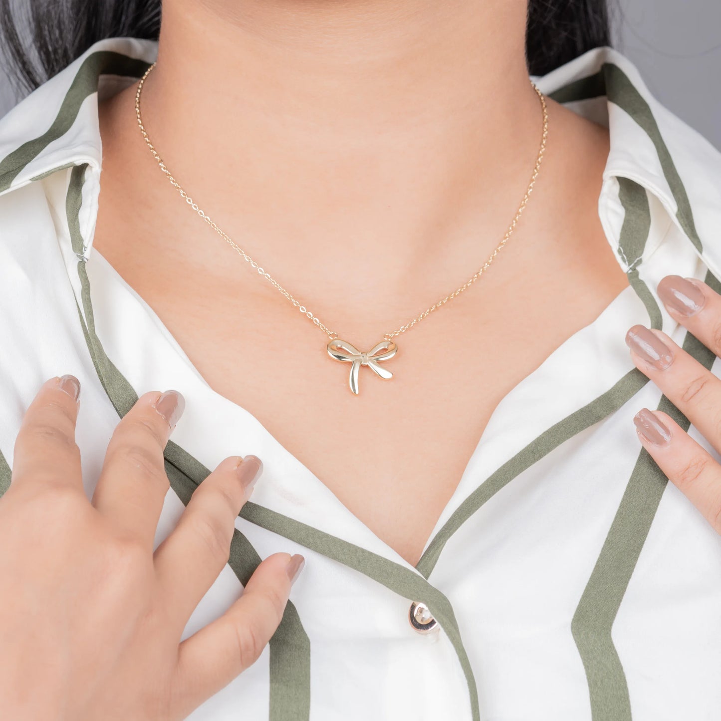 Flirt – 18K Gold Plated Bow Pendant Necklace