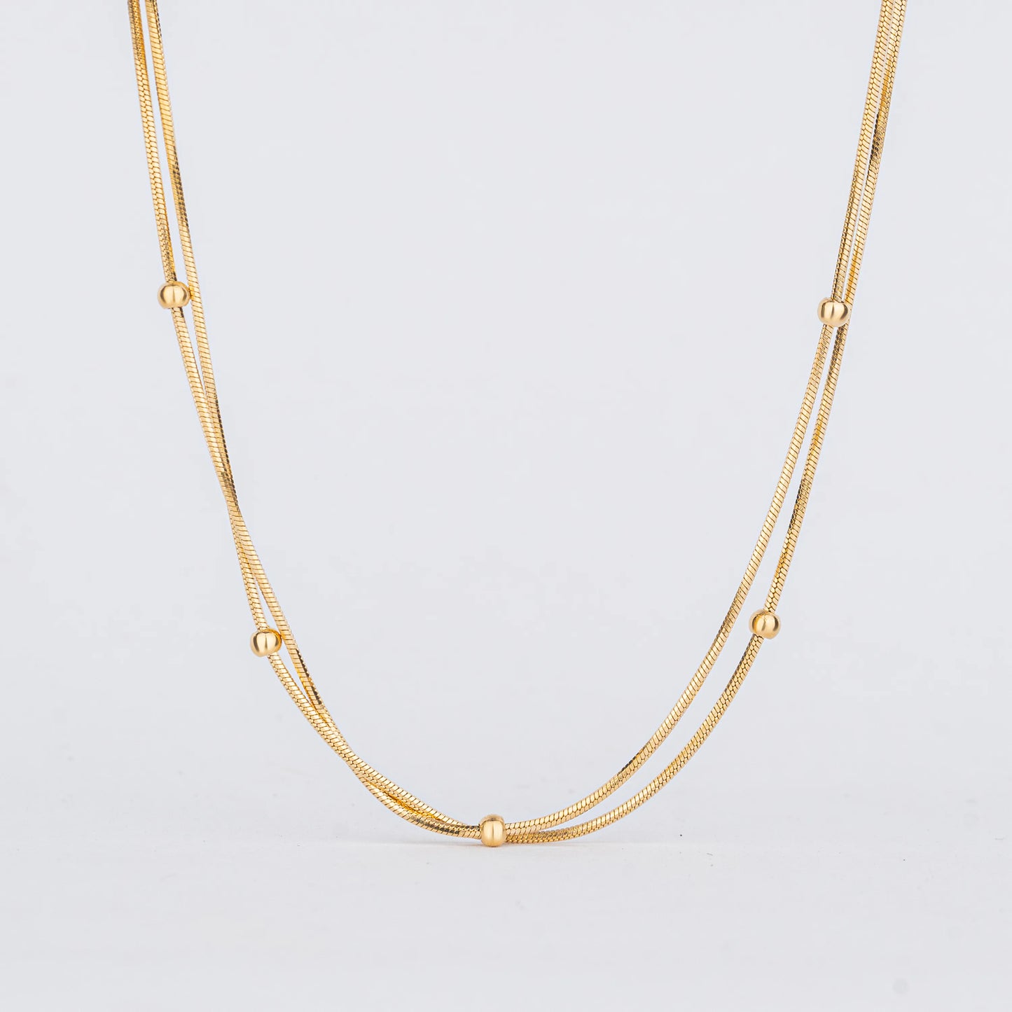 Sync – 18K Gold Plated Dual Chain Necklace