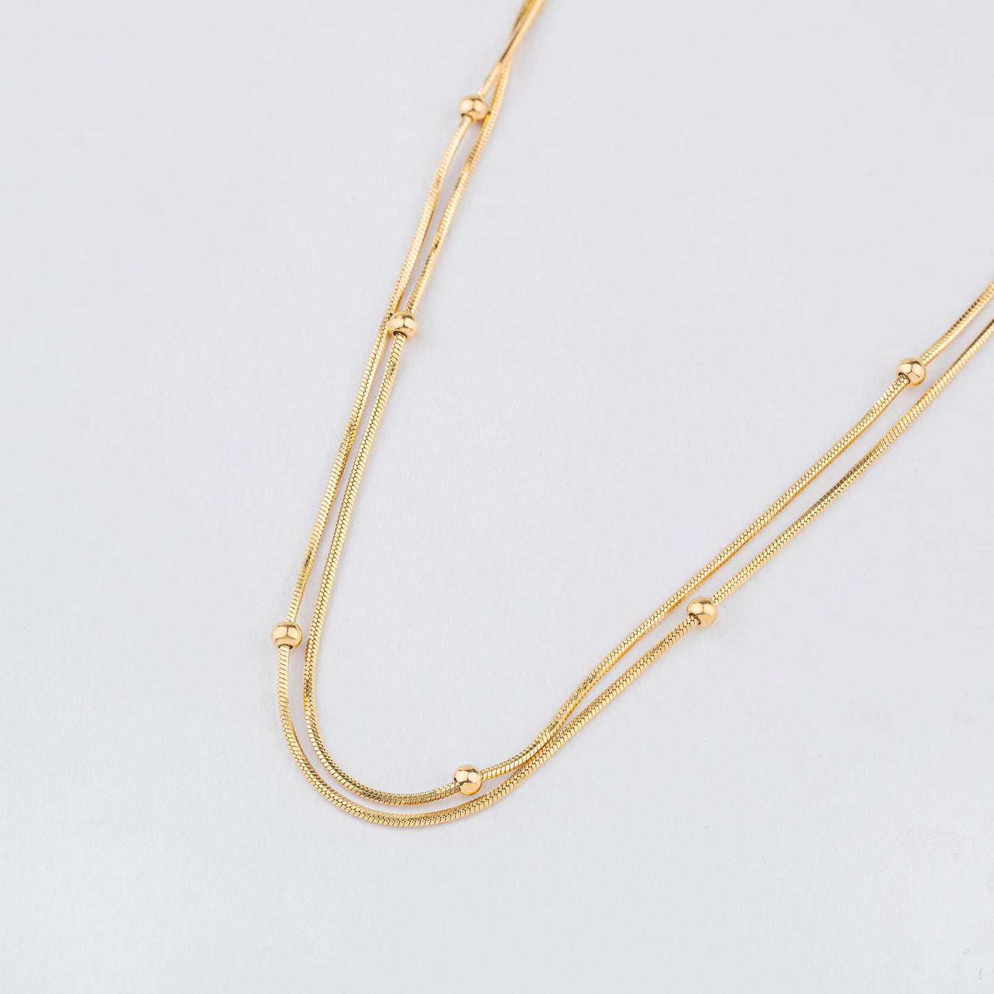 Sync – 18K Gold Plated Dual Chain Necklace