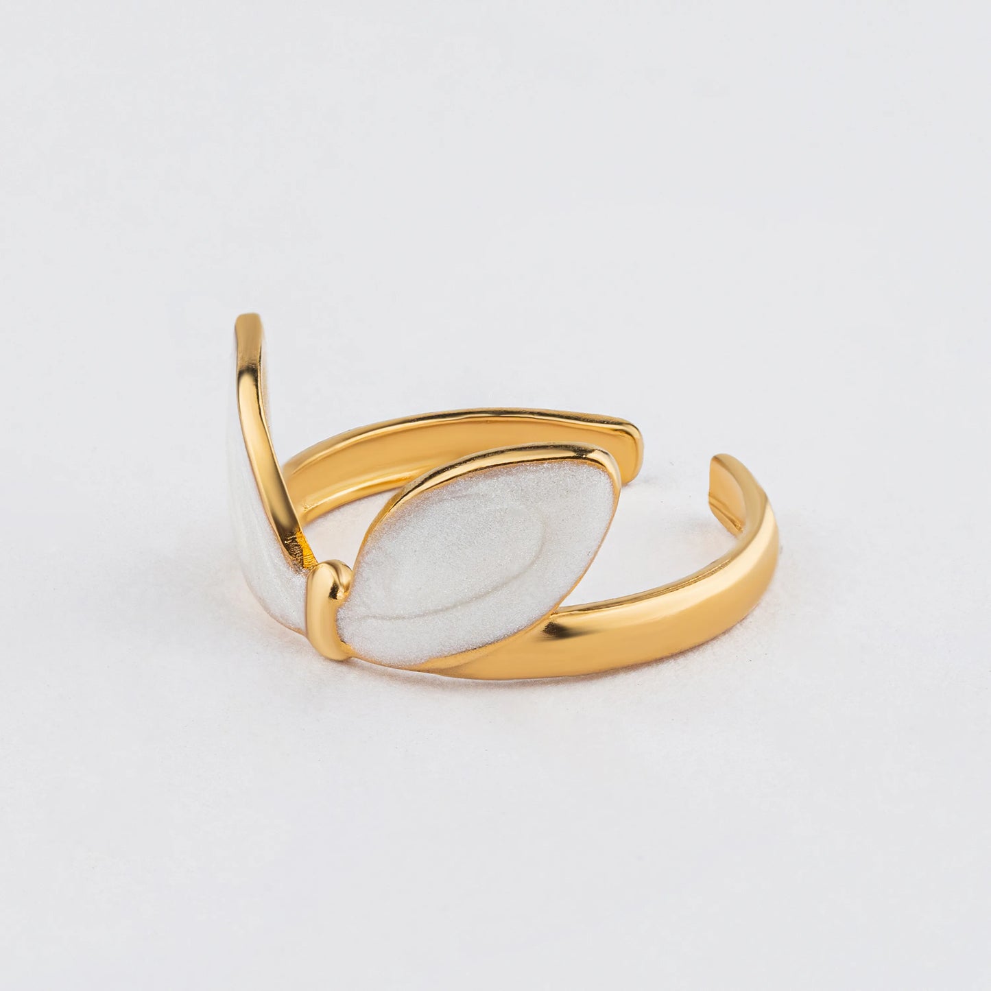 Petal – Gold Twin Leaf Adjustable Ring