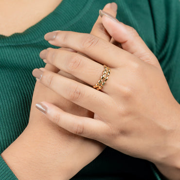 Pebble – 18K Gold Plated Open Pebble Ring