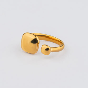 Ease – 18K Gold Plated Open Adjustable Statement Ring