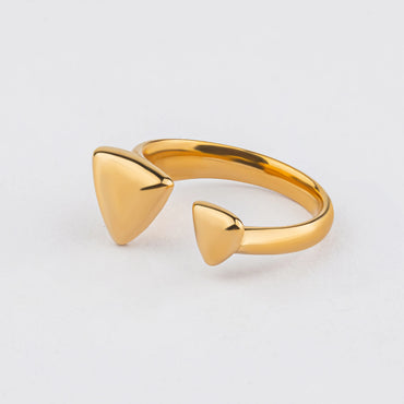 Edge – 18K Gold Plated Geometric Adjustable Ring
