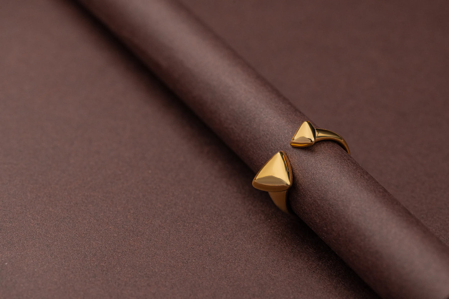 Edge – 18K Gold Plated Geometric Adjustable Ring