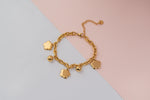 Jingle – 18K Gold Plated Bracelet with Flower and Ball Charms