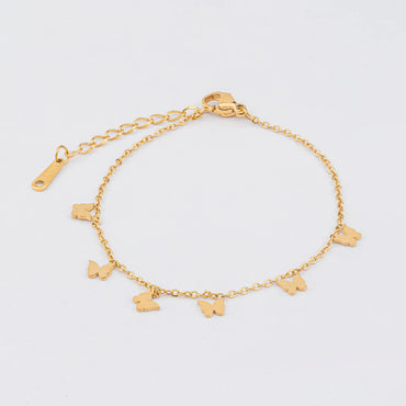 Flit – 18k Gold Plated Bracelet Butterfly Charms