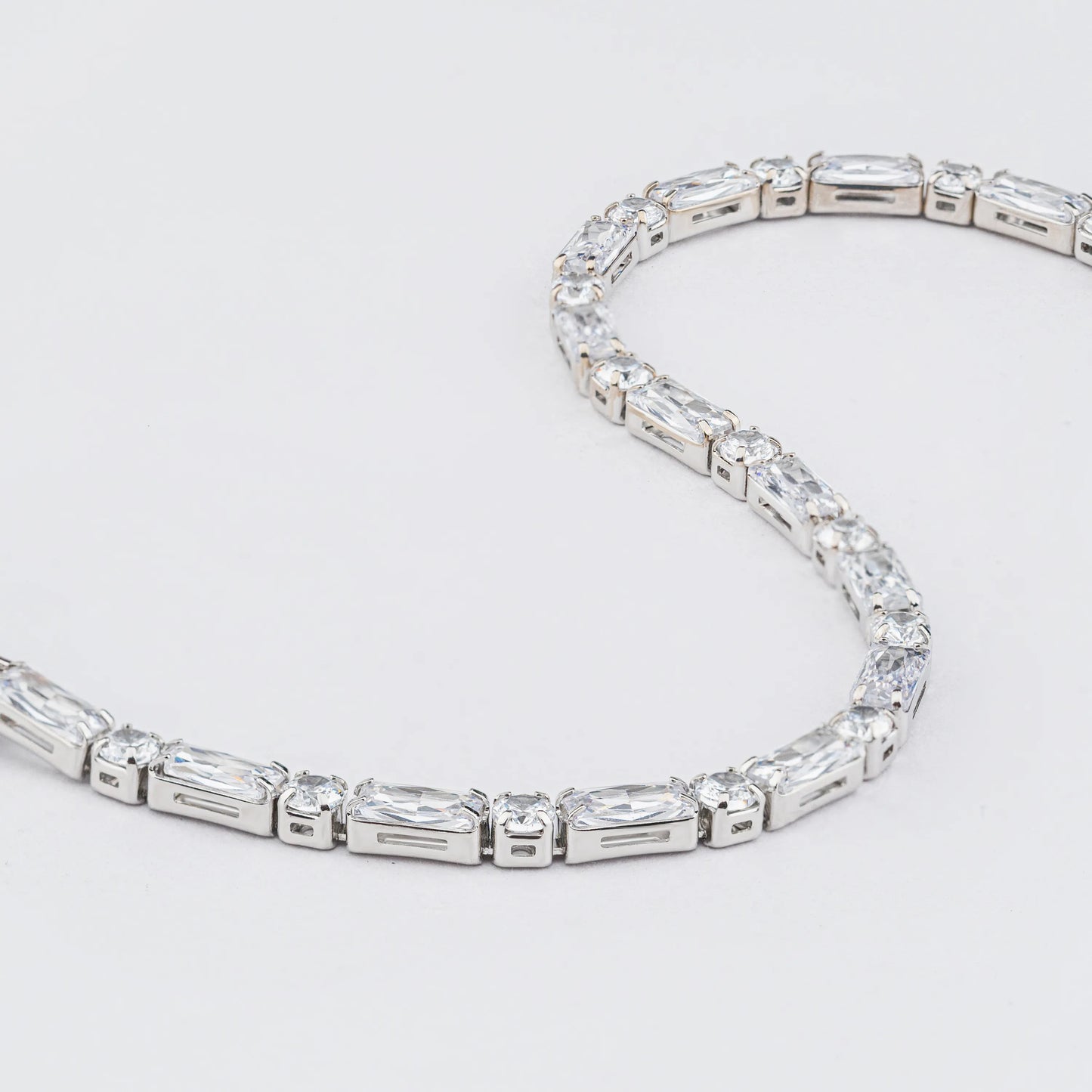 Silverline – Rhodium CZ Tennis Bracelet
