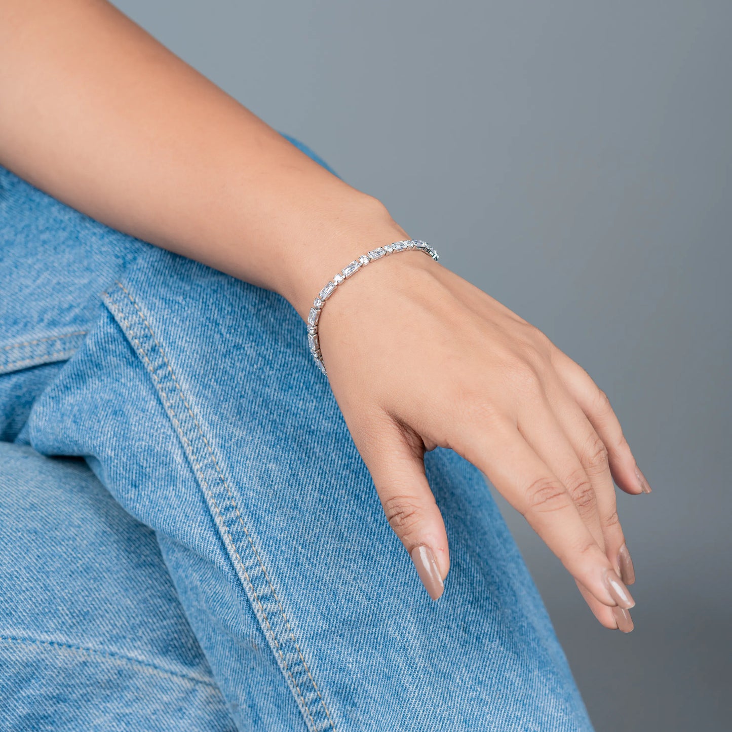 Silverline – Rhodium CZ Tennis Bracelet