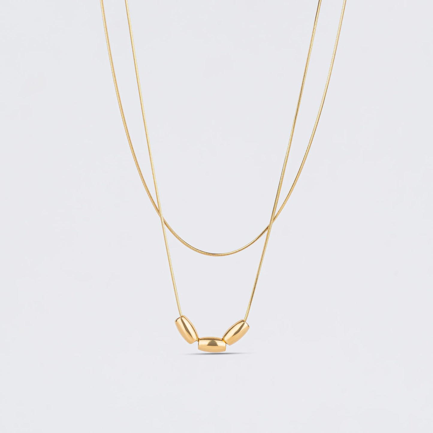 Trove – 18K Gold Plated Dual Chain Necklace with Capsule Charms