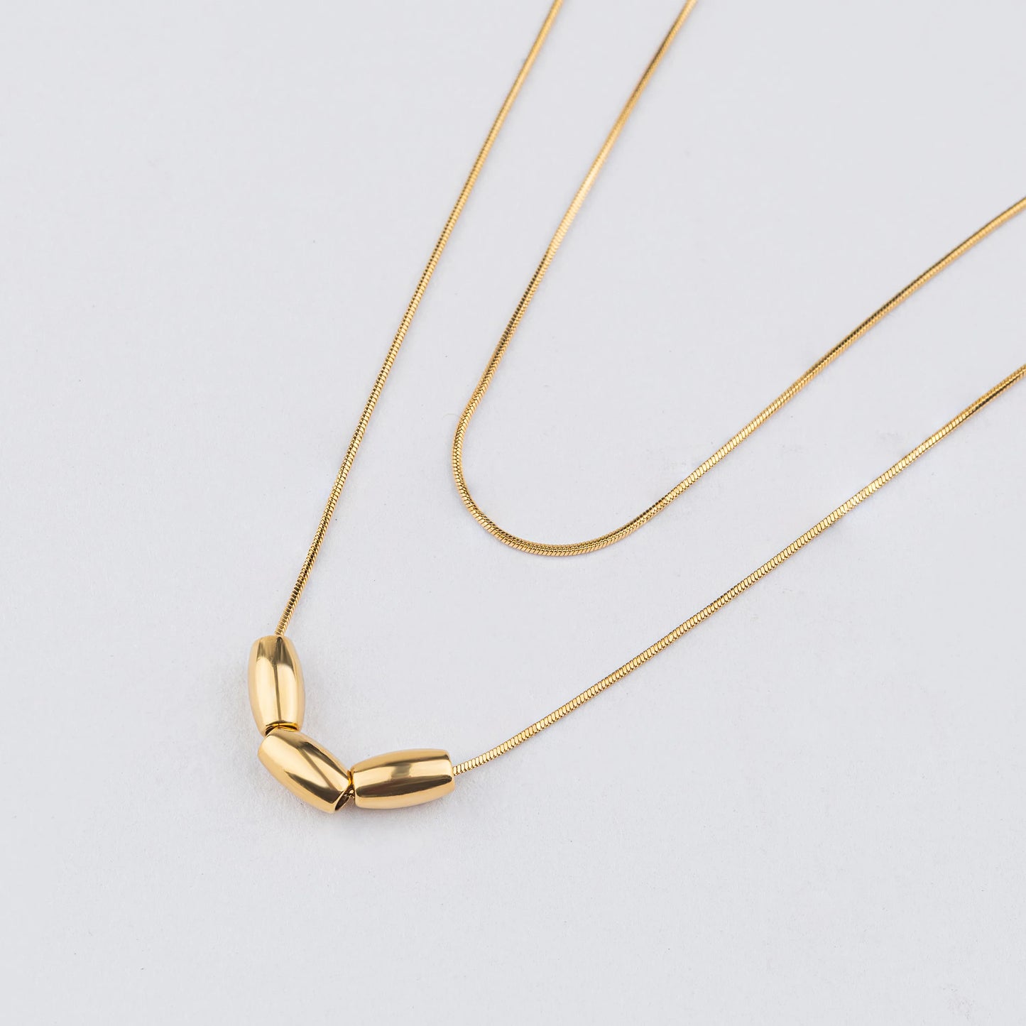Trove – 18K Gold Plated Dual Chain Necklace with Capsule Charms