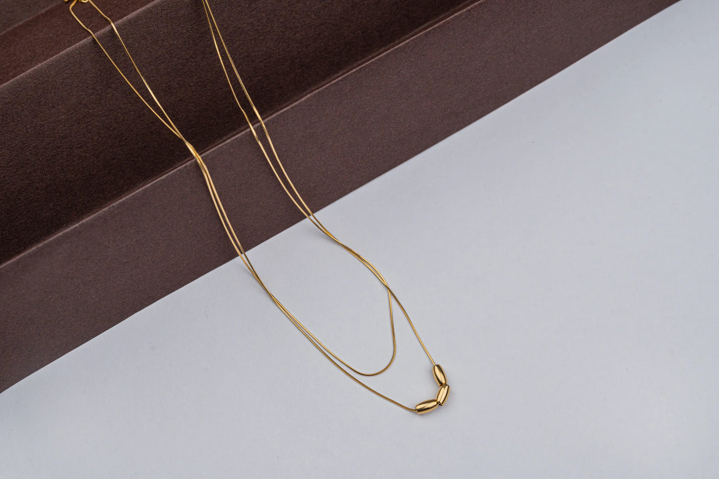 Trove – 18K Gold Plated Dual Chain Necklace with Capsule Charms