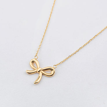 Flirt – 18K Gold Plated Bow Pendant Necklace