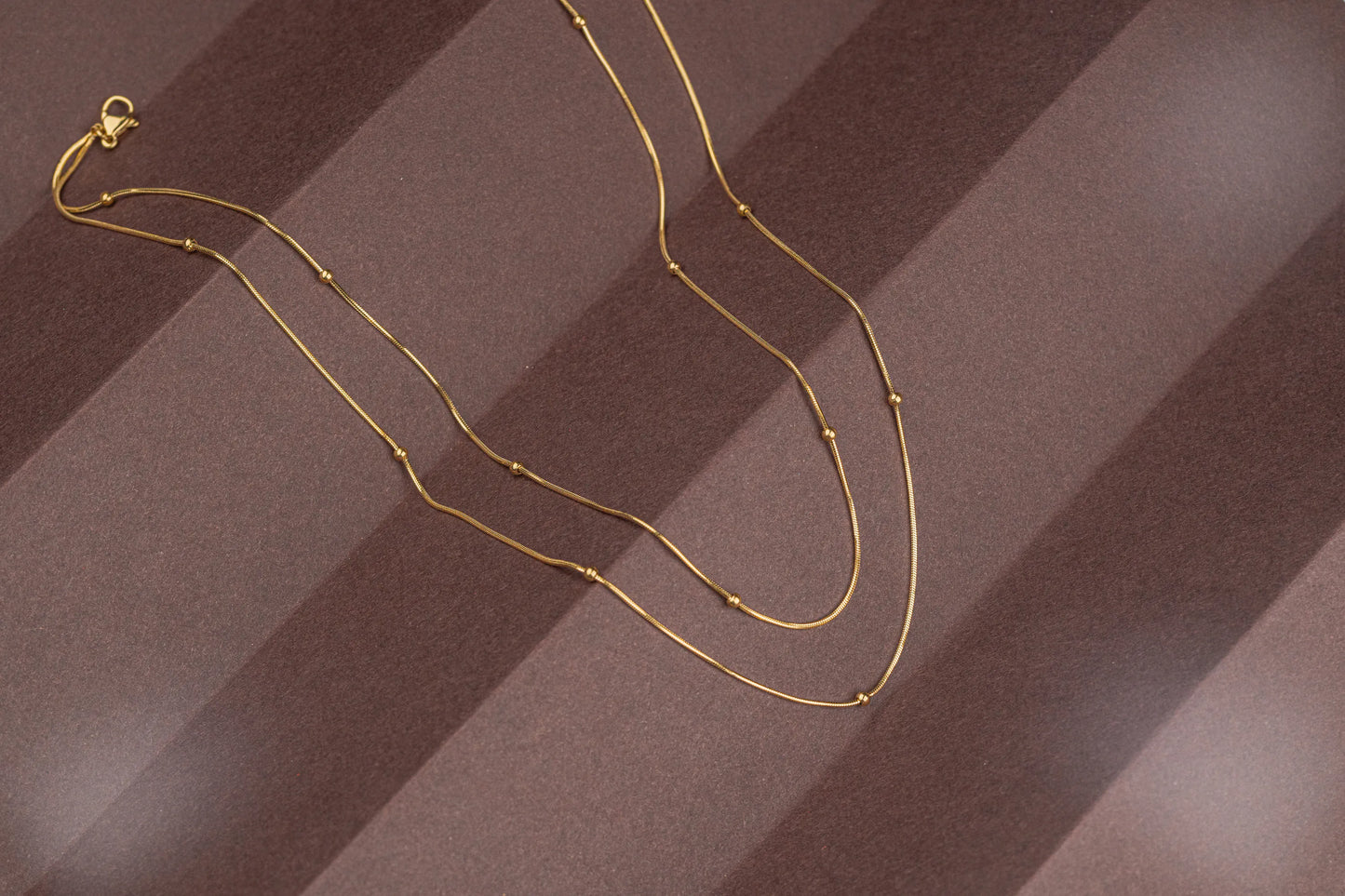 Sync – 18K Gold Plated Dual Chain Necklace