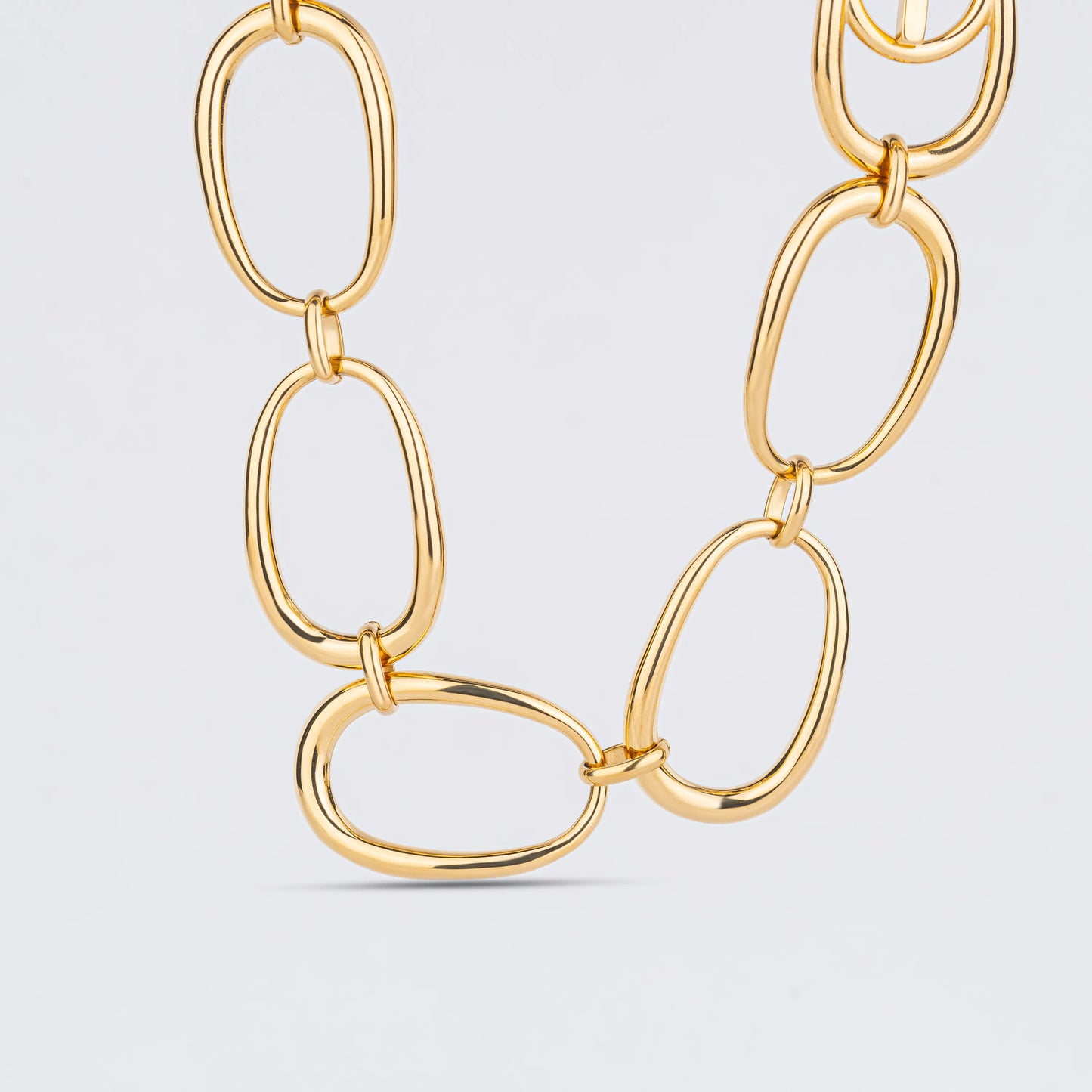 Ova – 18K Gold Plated Oval Link Necklace
