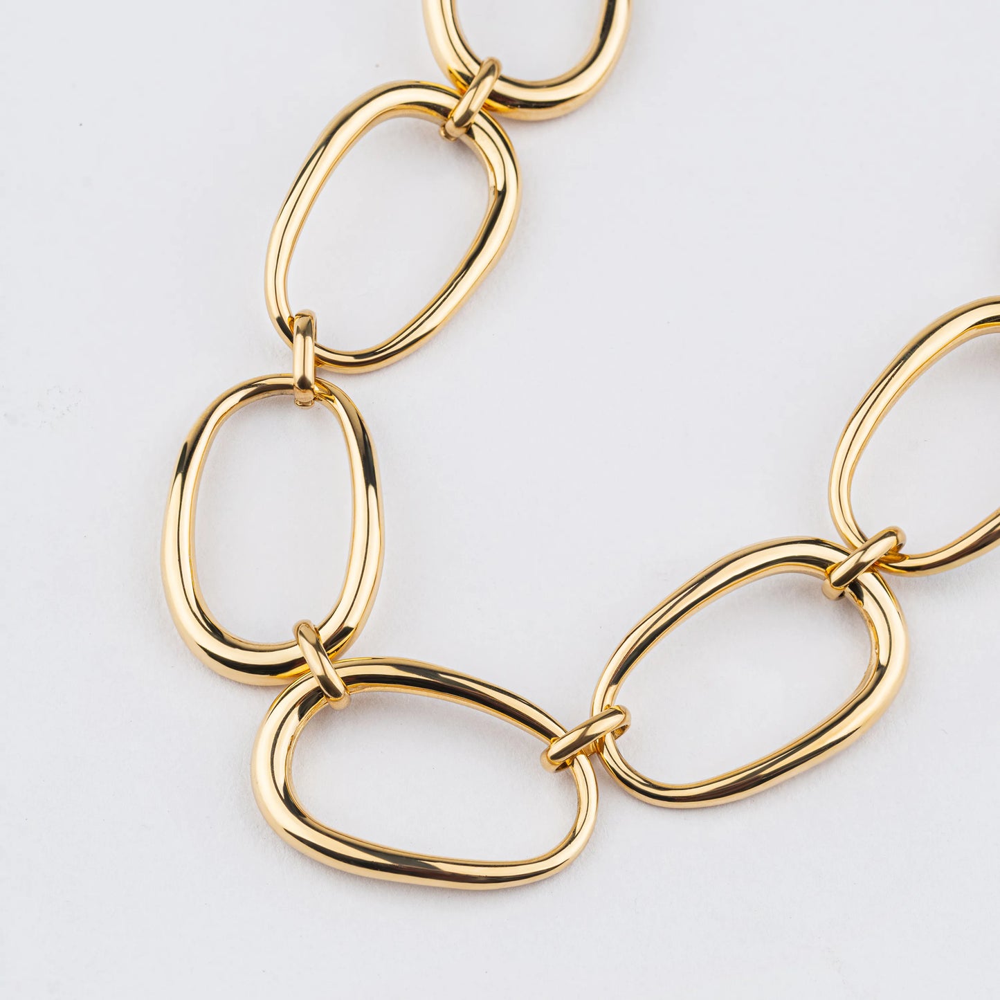 Ova – 18K Gold Plated Oval Link Necklace