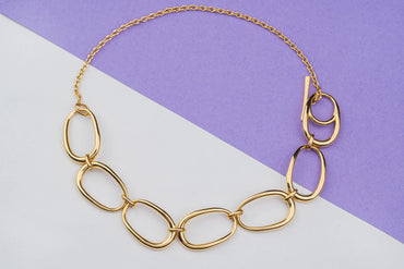 Ova – 18K Gold Plated Oval Link Necklace