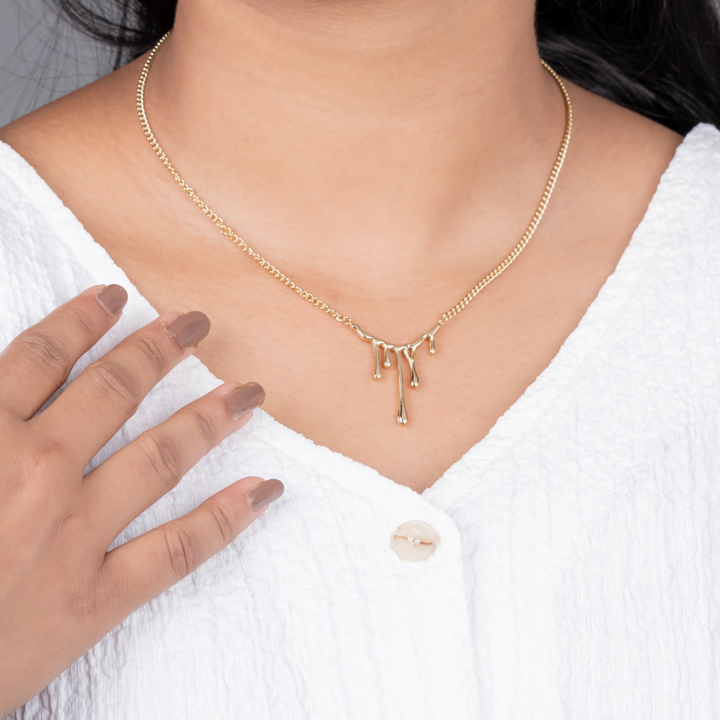 Melt – 18K Gold Plated Necklace with Drip Effect