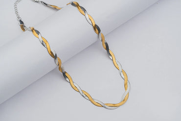 Intertwine – Two-Tone Snake Chain Necklace