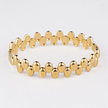 Glint – 18K Gold Plated Bangle Glossy Gold Dots