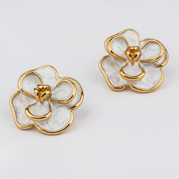 Blush – Gold Plated Floral Stud Earrings