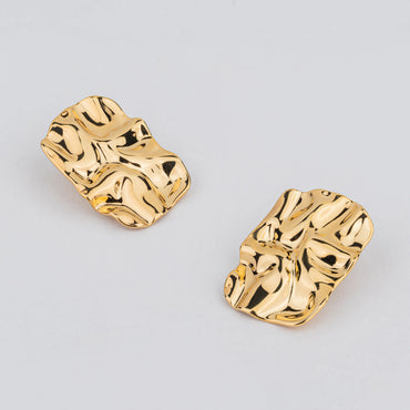 Relic – 18K Gold Plated Textured Stud Earrings
