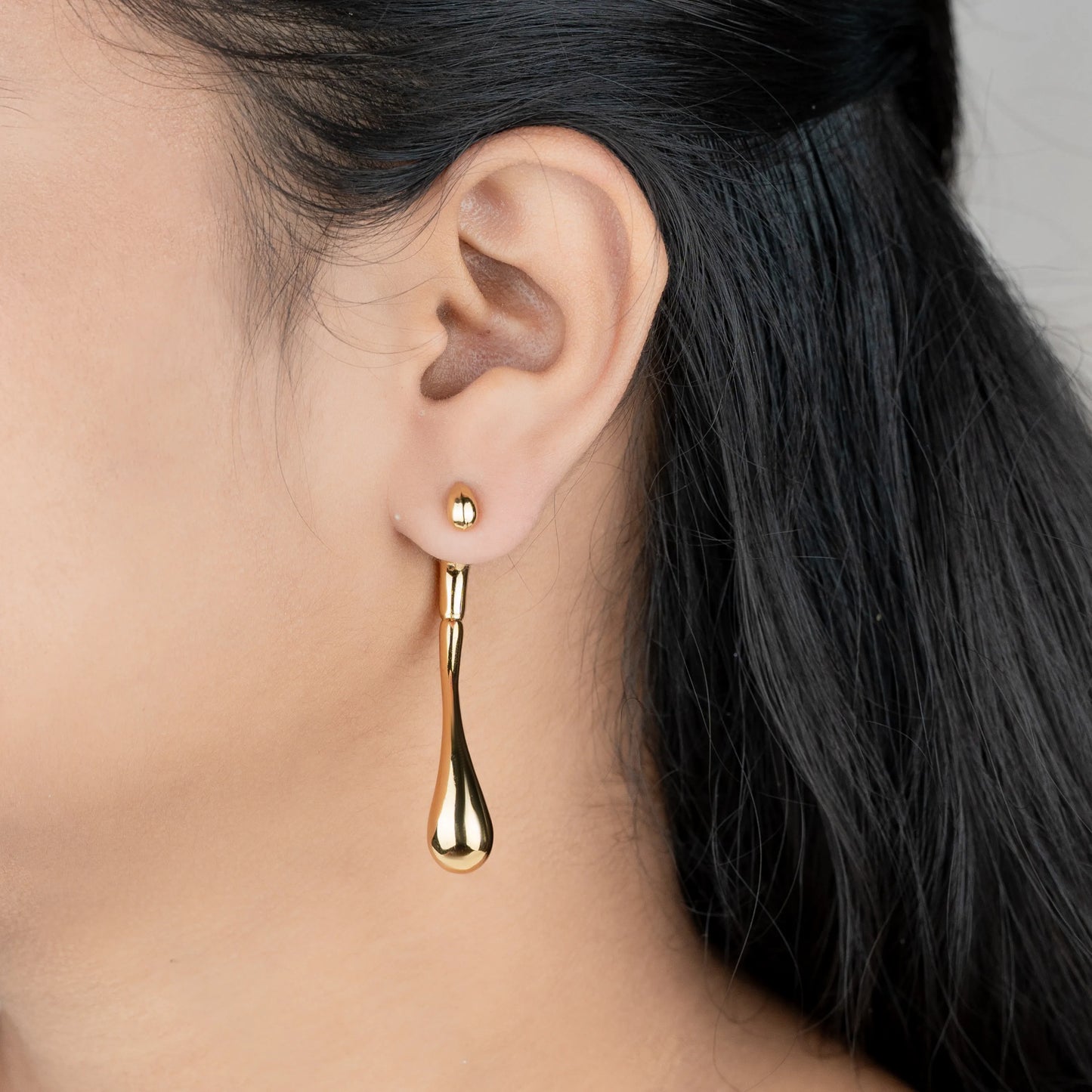 Dropback – 18K Gold Plated Sculptural Earrings
