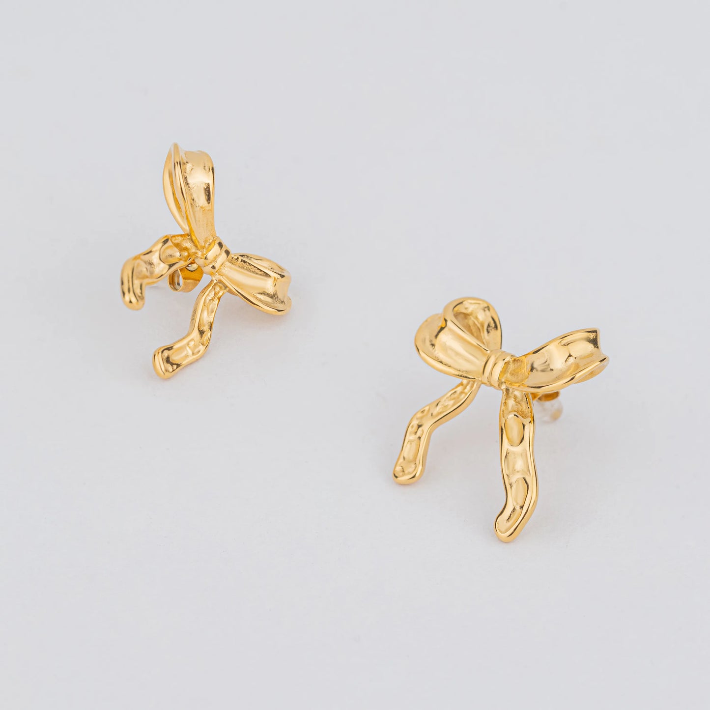 Ribbon – 18K Gold Plated Bow Stud Earrings
