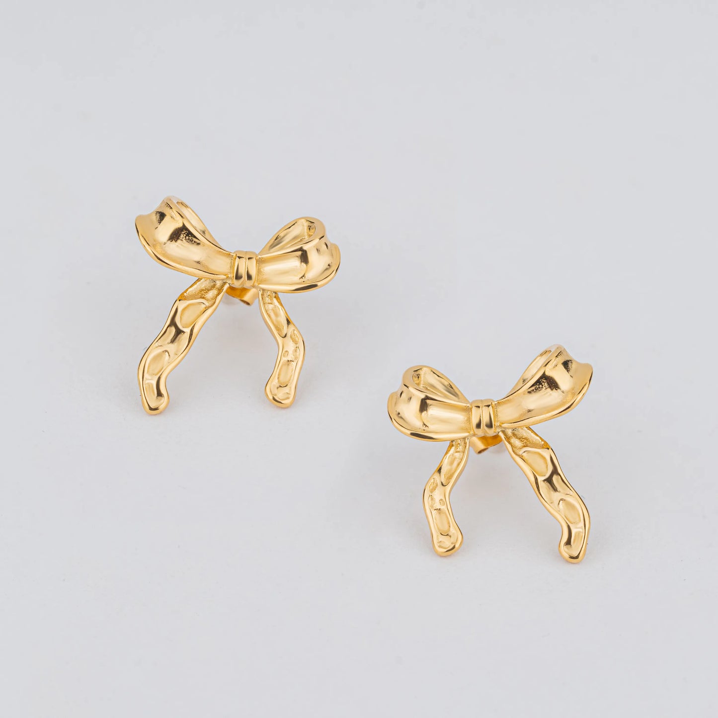 Ribbon – 18K Gold Plated Bow Stud Earrings