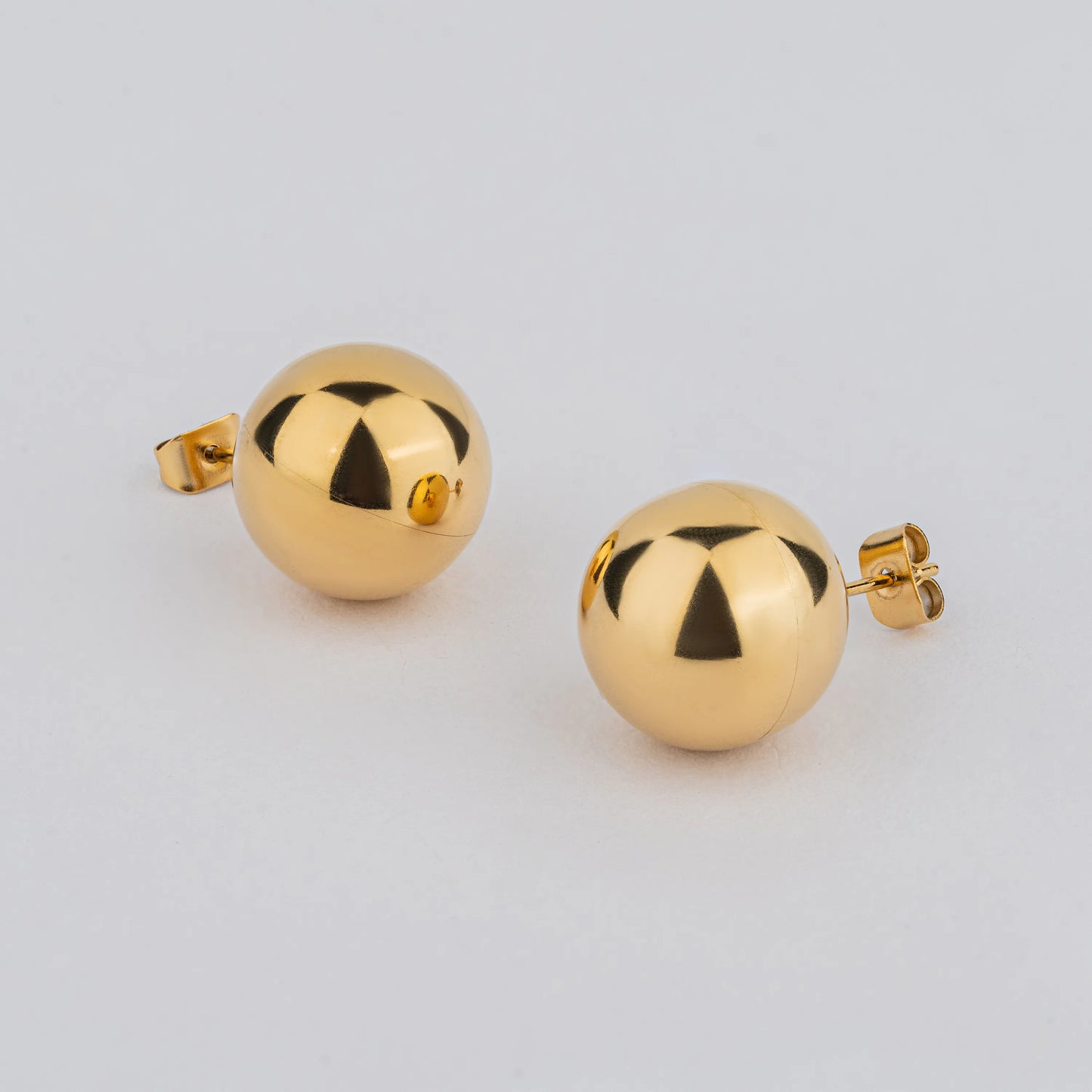 Orbelle – 18K Gold Plated Bold Ball Stud Earrings