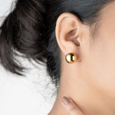 Orbelle – 18K Gold Plated Bold Ball Stud Earrings