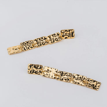 Stacks – 18K Gold Plated Rectangle Link Earrings