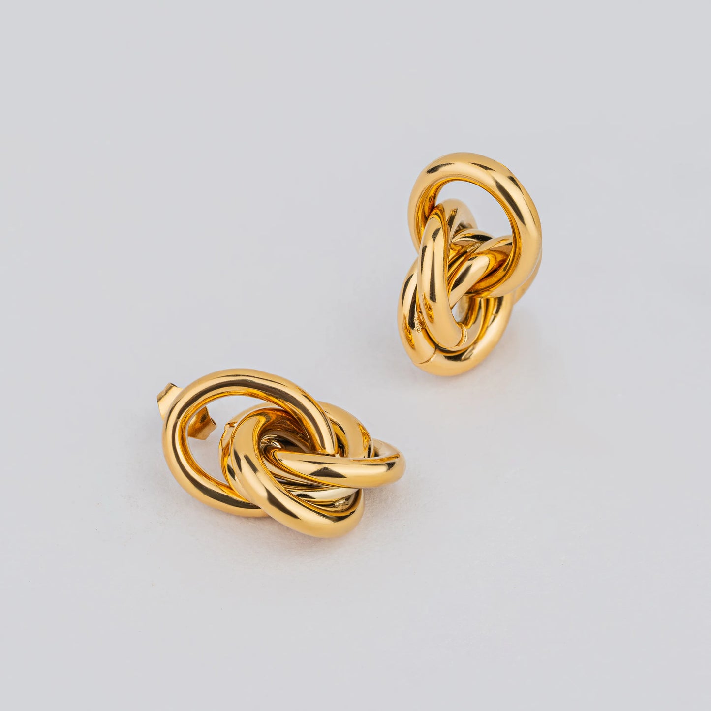Tangle – 18K Gold Plated Gold Chunky Knotted Studs Earrings