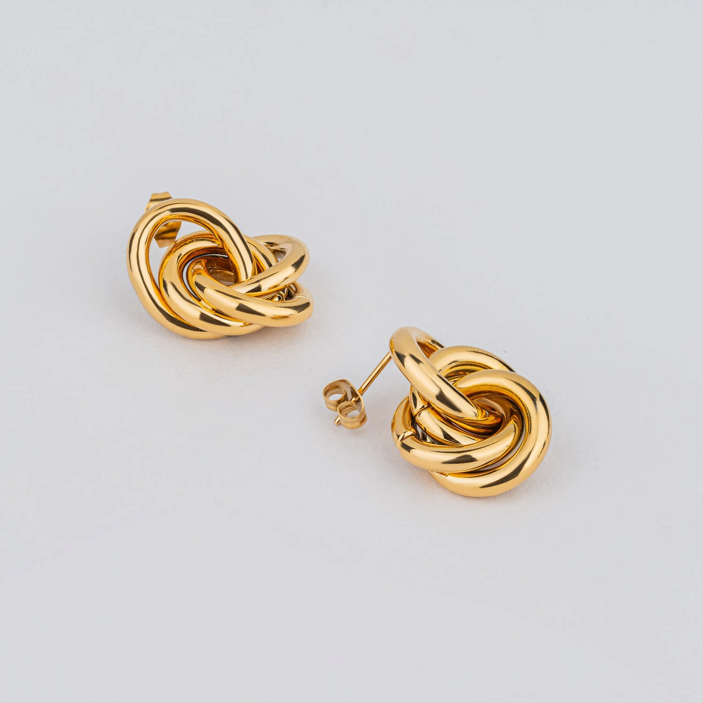 Tangle – 18K Gold Plated Gold Chunky Knotted Studs Earrings