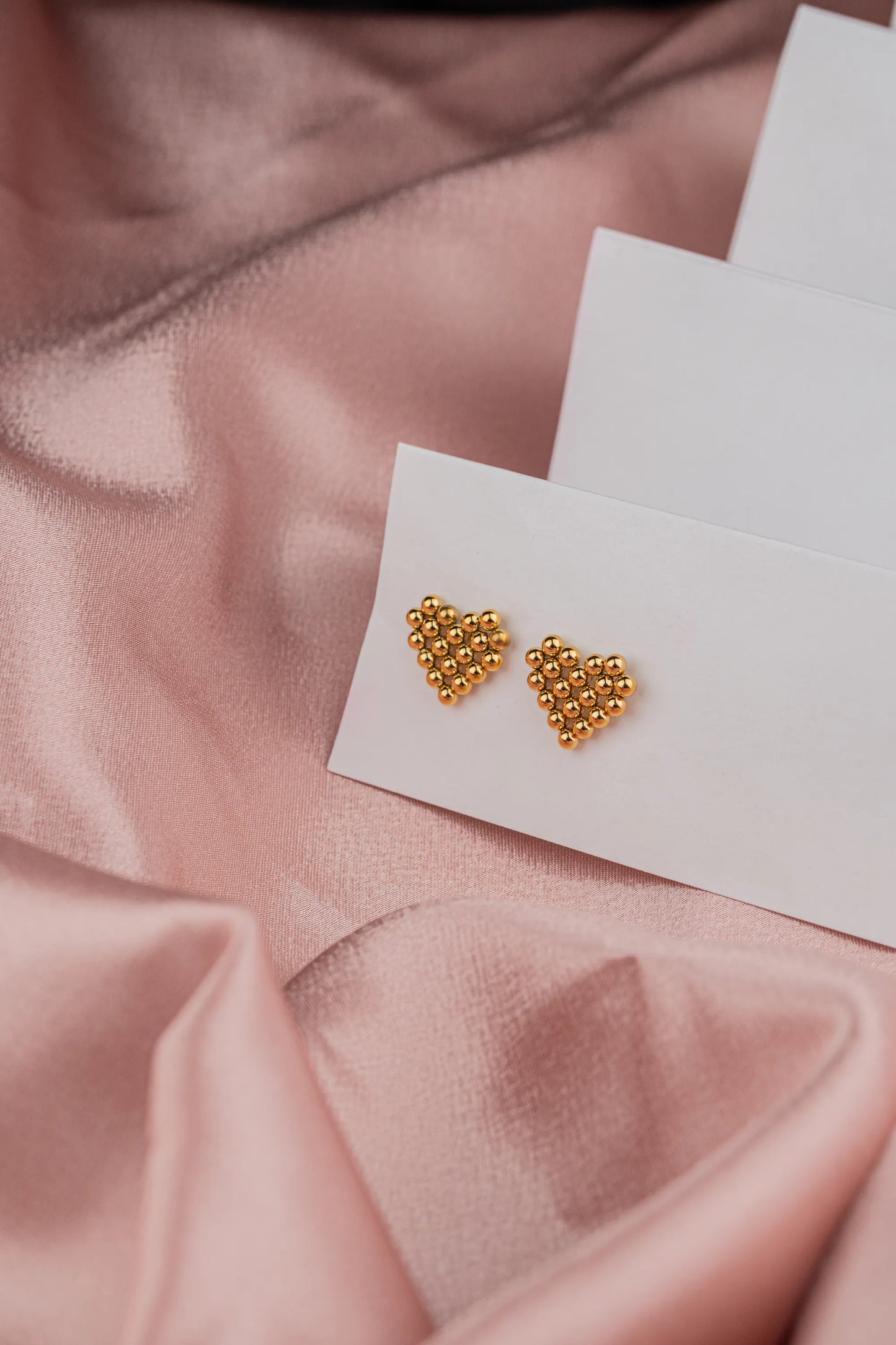 Pop – 18K Gold Plated Spherical Heart Stud Earrings