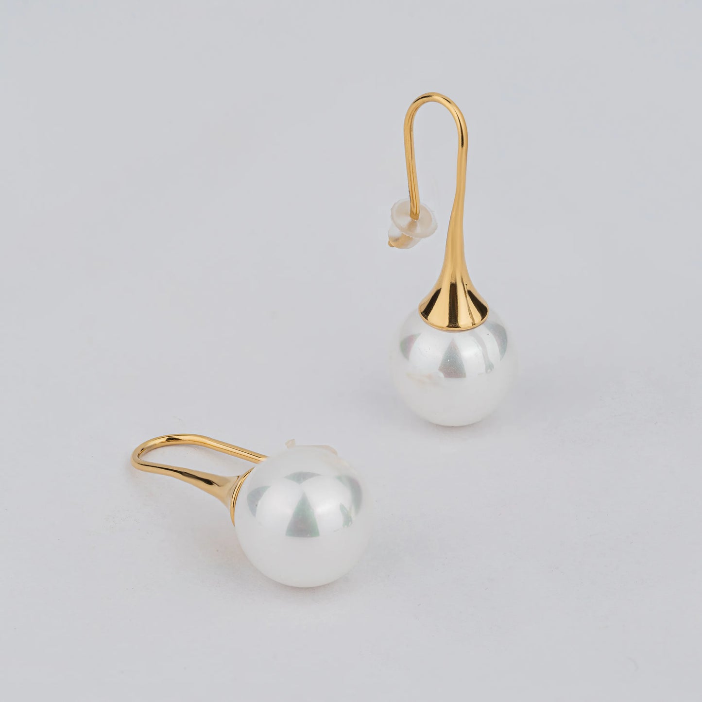 Blyss – 18K Gold Plated Pearl Drop Earrings